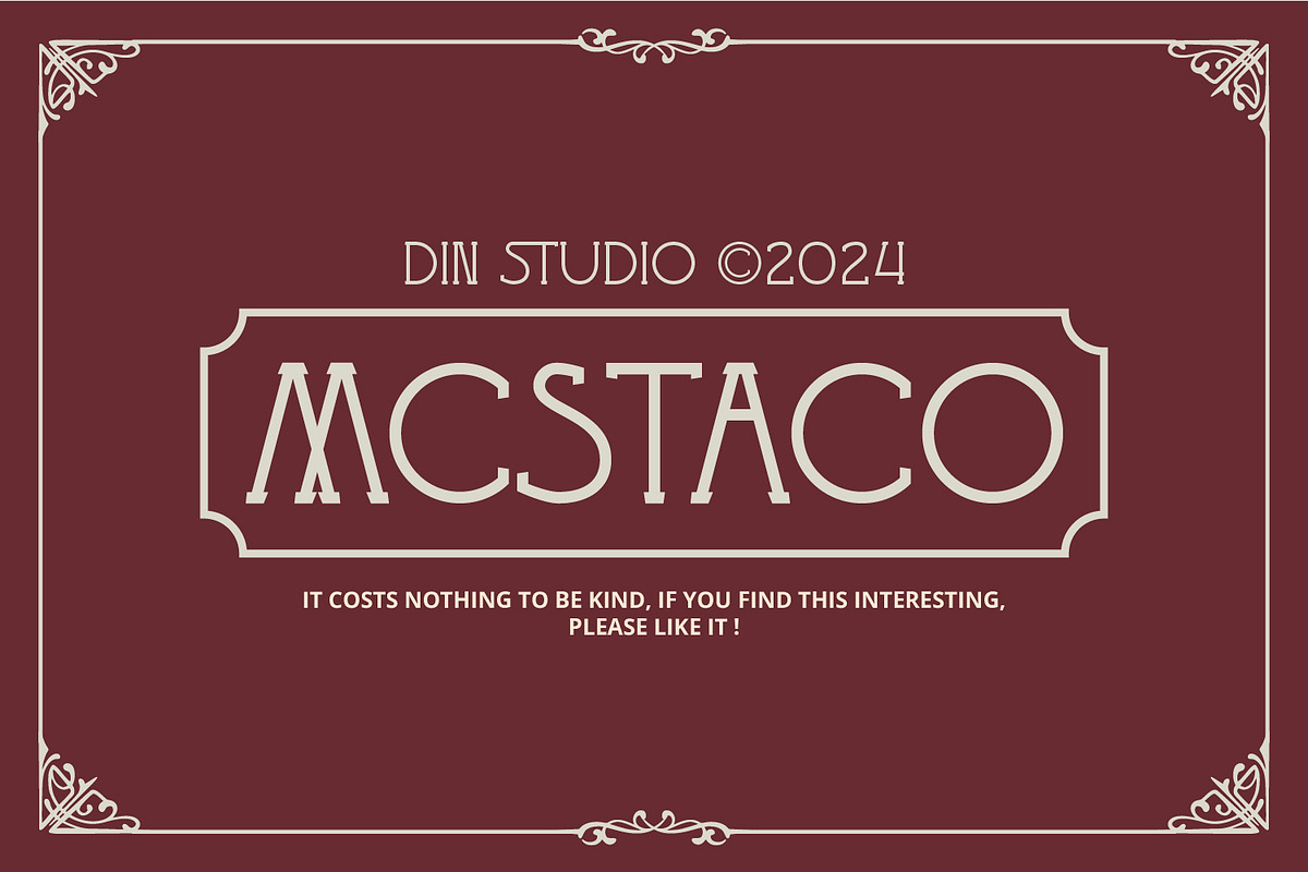 Mcstaco, a Symbol Font by Vintage Division (Photo 15 of 15)