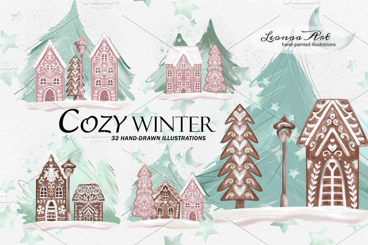 Cozy Winter Clipart Set, a Seasonal Illustration by Leonaa art (Photo 6 of 11)