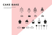 Cakes and Ice cream icon set, an Outline Icon by dicreate (Thumbnail 3 of 10)