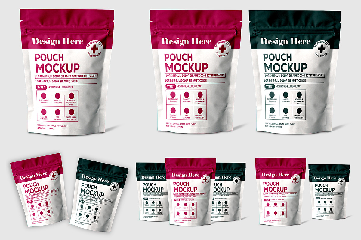 Premium Stand-Up Pouch Mockup(PSD), a Mockup by AKASH-DESIGNS (Photo 1 of 6)