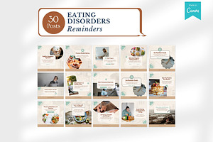 200 Eating Disorders Canva Templates