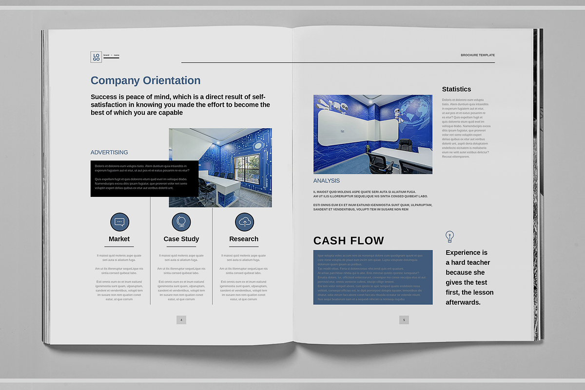 Gray Blue Company Overview Brochure, a Brochure Template by Boris Cupac (Photo 5 of 7)
