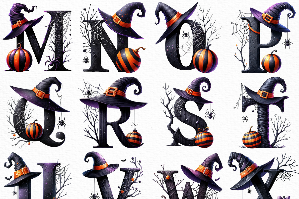 Halloween Alphabet Sublimation, an Illustration by Craft Nest (Photo 3 of 6)