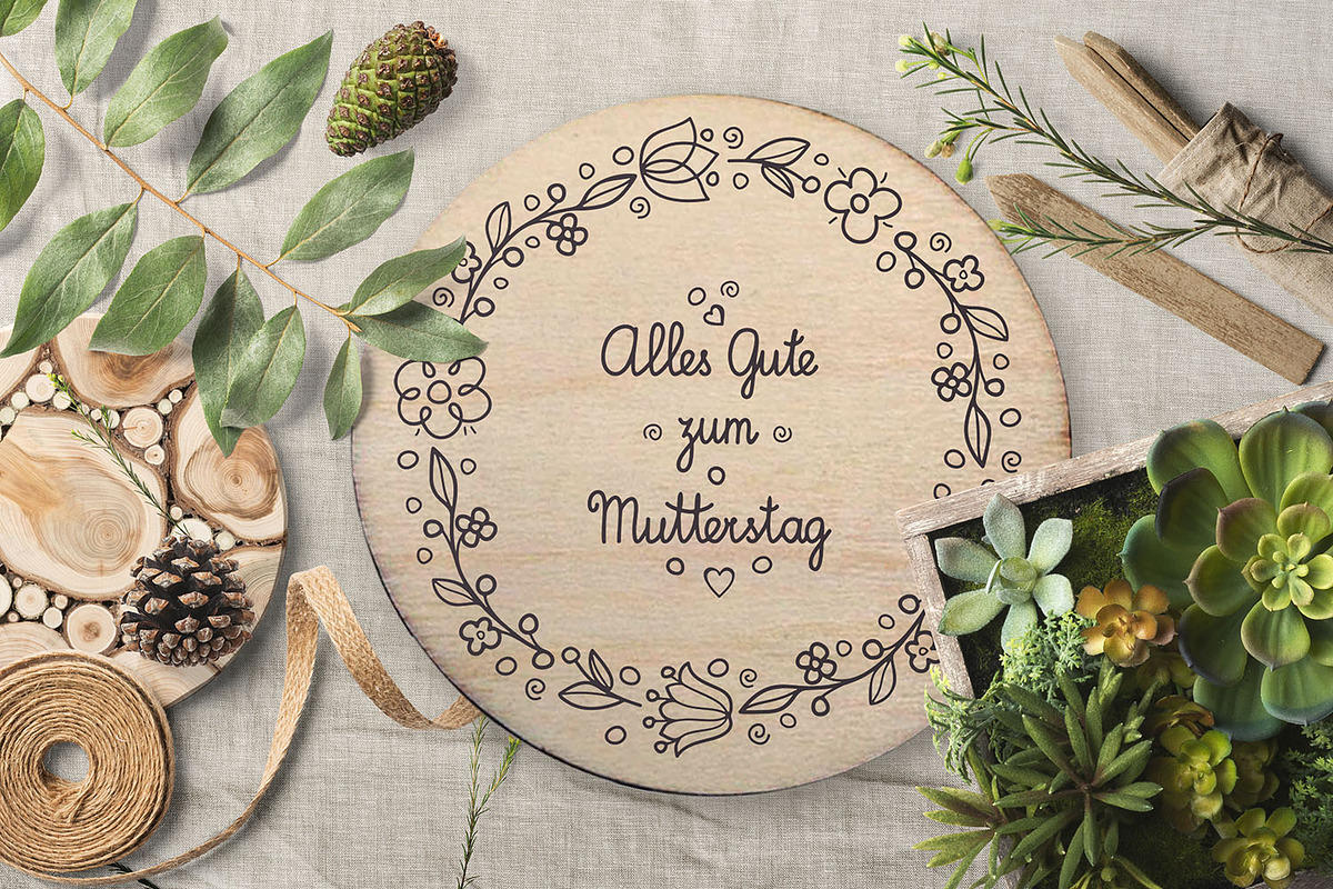 Mothers day Alles Gute zum Muttertag, a Decorative Illustration by Zoya Miller (Photo 8 of 9)