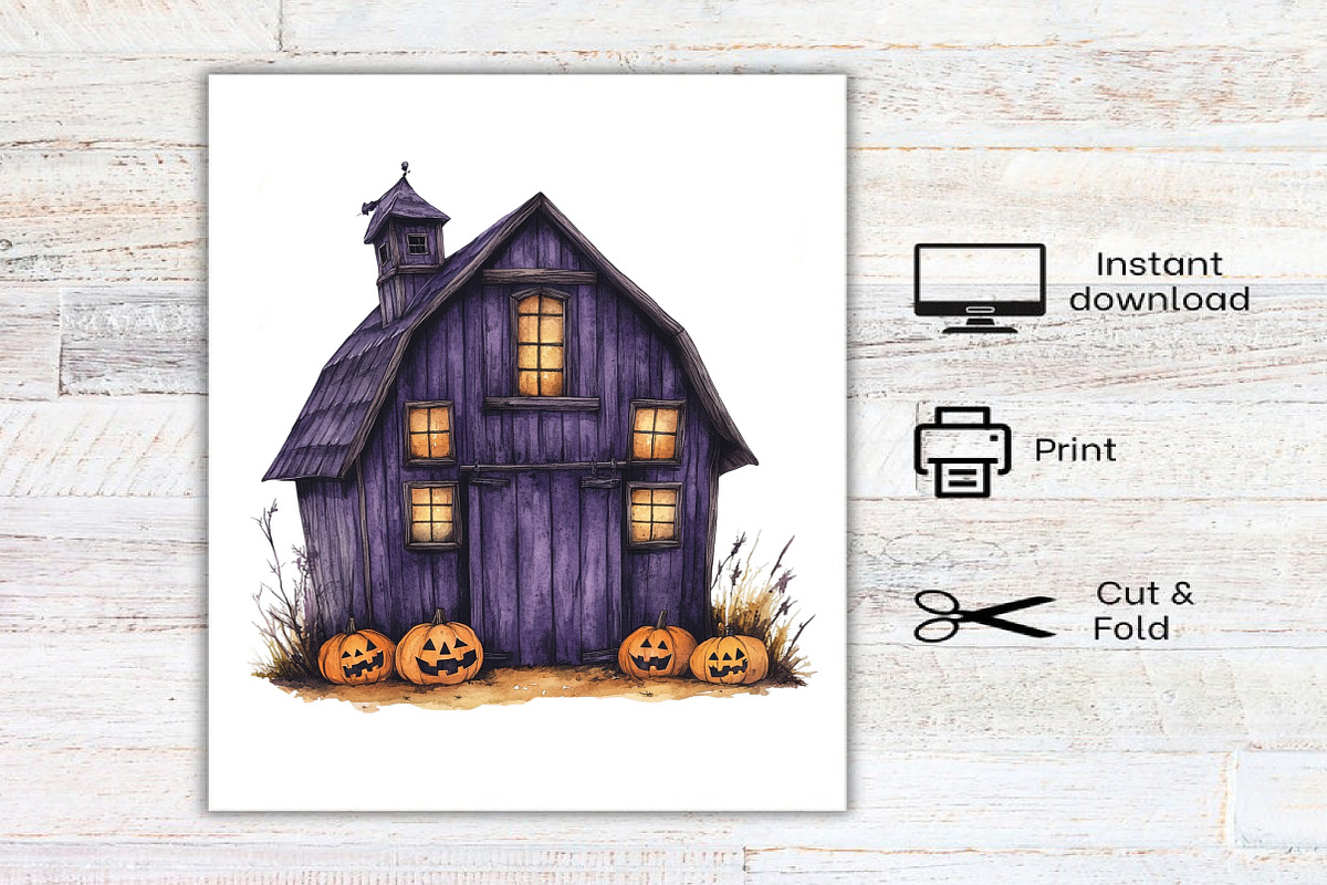 Watercolor Cowboy Halloween Clipart, an Illustration by Canvas Craft (Photo 7 of 7)