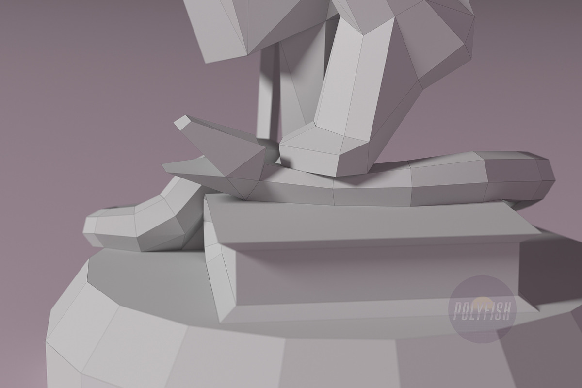 DIY Statue Set #1 3D model template, a Templates & Theme by PolyFish (Photo 3 of 17)