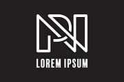 Logo Design Line Art Letters P and N, a Branding & Logo Template by Saba Vector (Thumbnail 1 of 3)