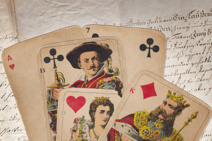 Antique German Whist Playing Cards