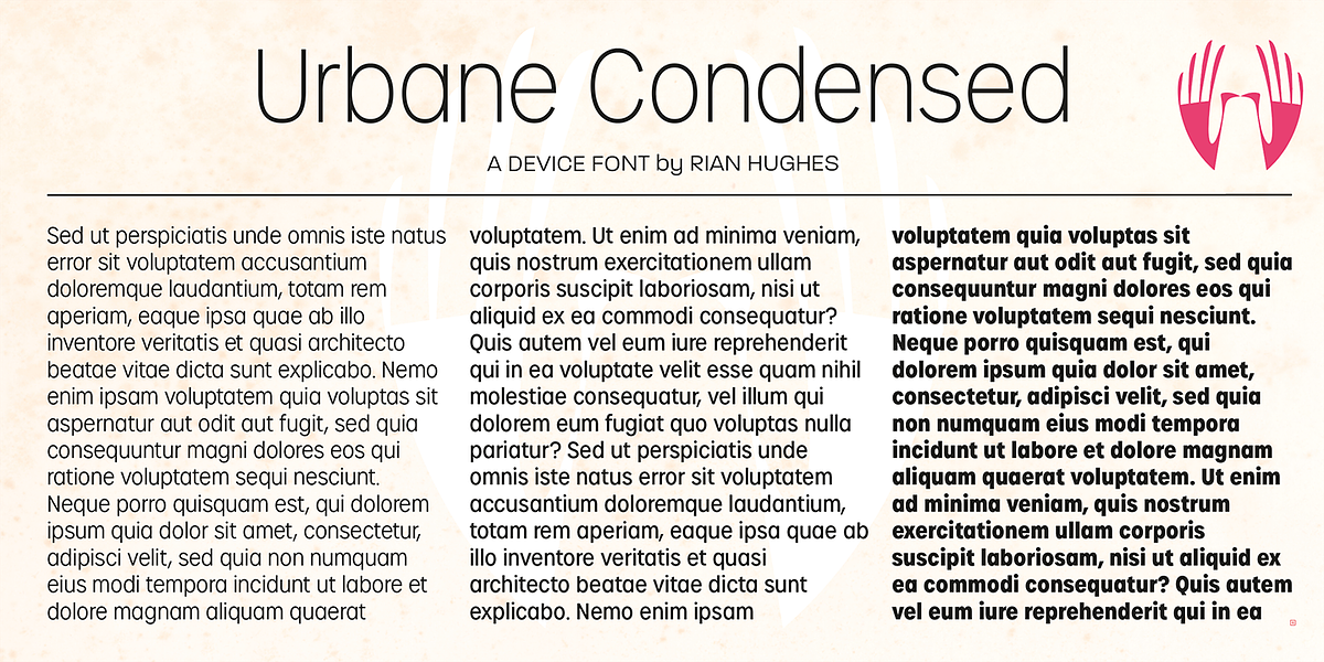 Urbane Condensed, a Sans Serif Font by Device (Photo 4 of 7)