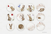 Springtime Rabbits - digital, an Animal Illustration by Elena Mentes (Thumbnail 3 of 9)