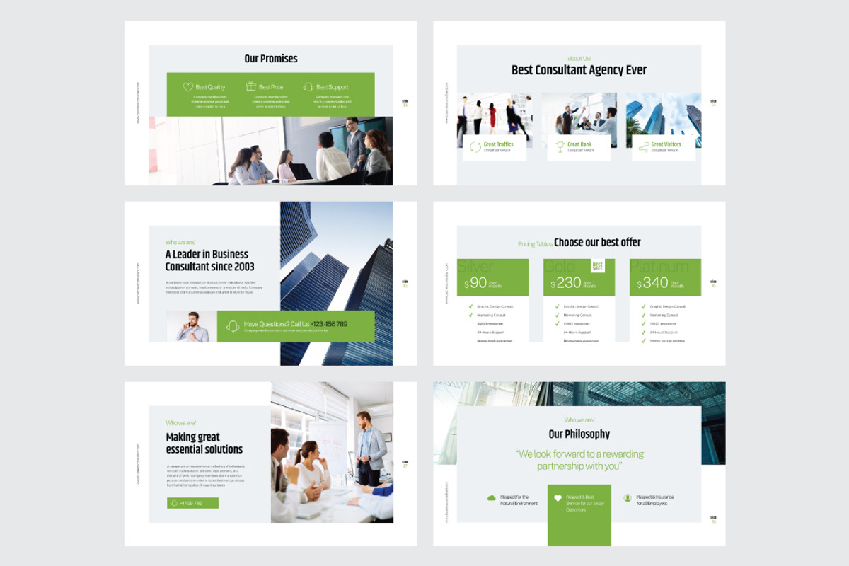 BUSINESS CONSULTANT - Powerpoint, a Presentation Template by Shafura (Photo 4 of 6)