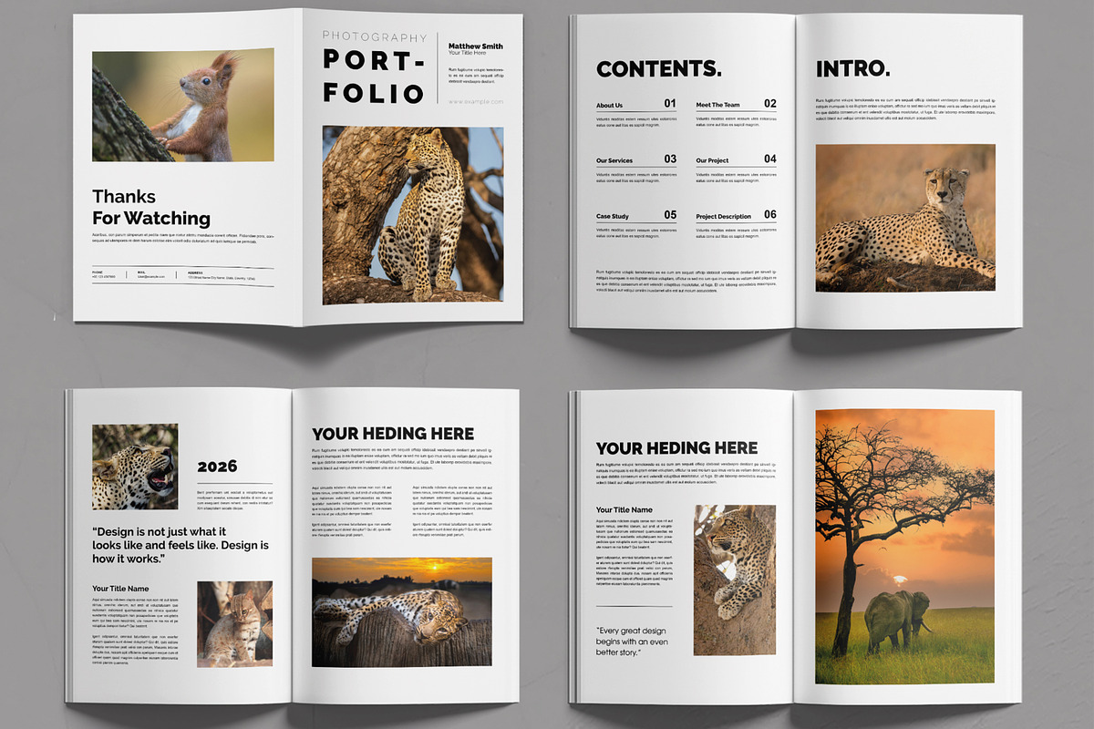 Photography Portfolio Design, a Brochure Template by MightyDesign (Photo 2 of 6)