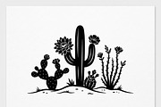 60 Desert Cactus Floral Silhouette, a Seasonal Illustration by Amazin_art (Thumbnail 24 of 34)