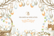 Whimsical Easter. Watercolor clipart, a Decorative Illustration by Farida Bik (Thumbnail 6 of 14)