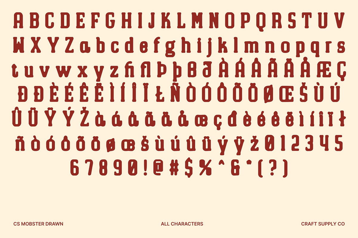 CS Mobster Drawn, a Slab Serif Font by Craft Supply Co. (Photo 8 of 8)