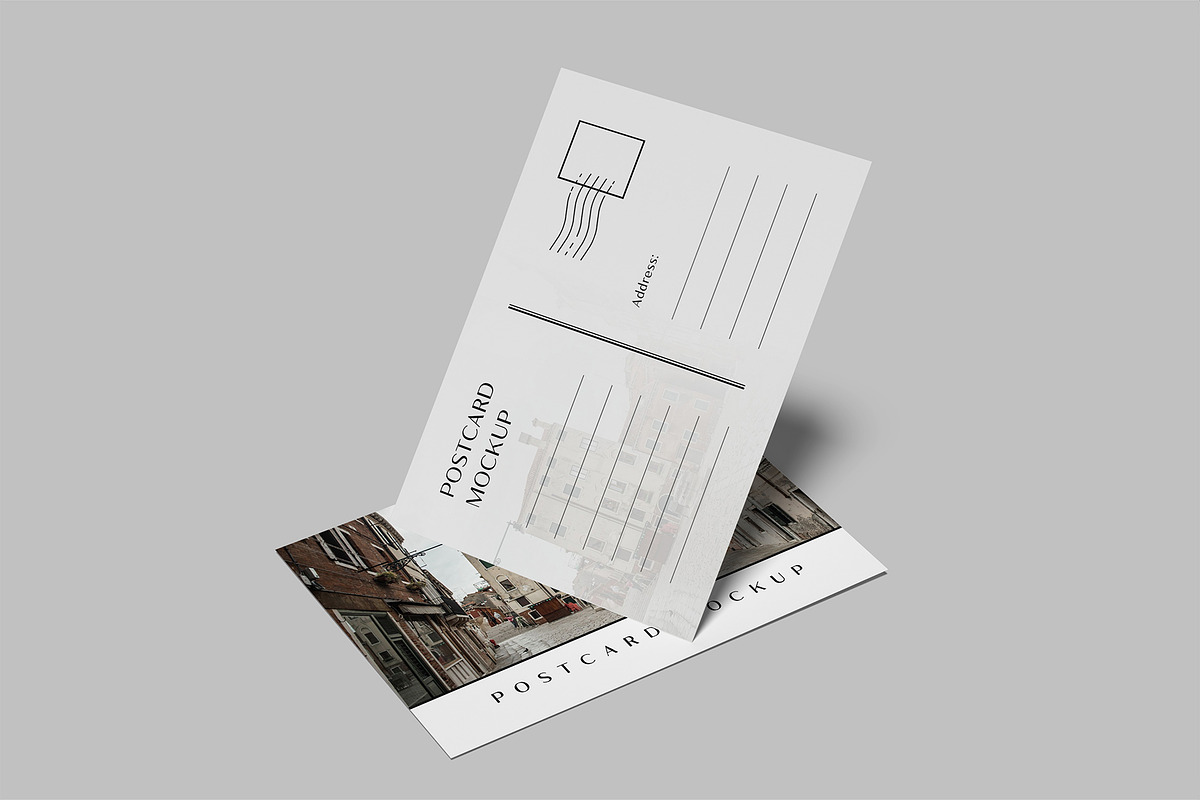 Realistic Postcard Mockup, an Advertising Mockup by lamorastudio (Photo 2 of 9)