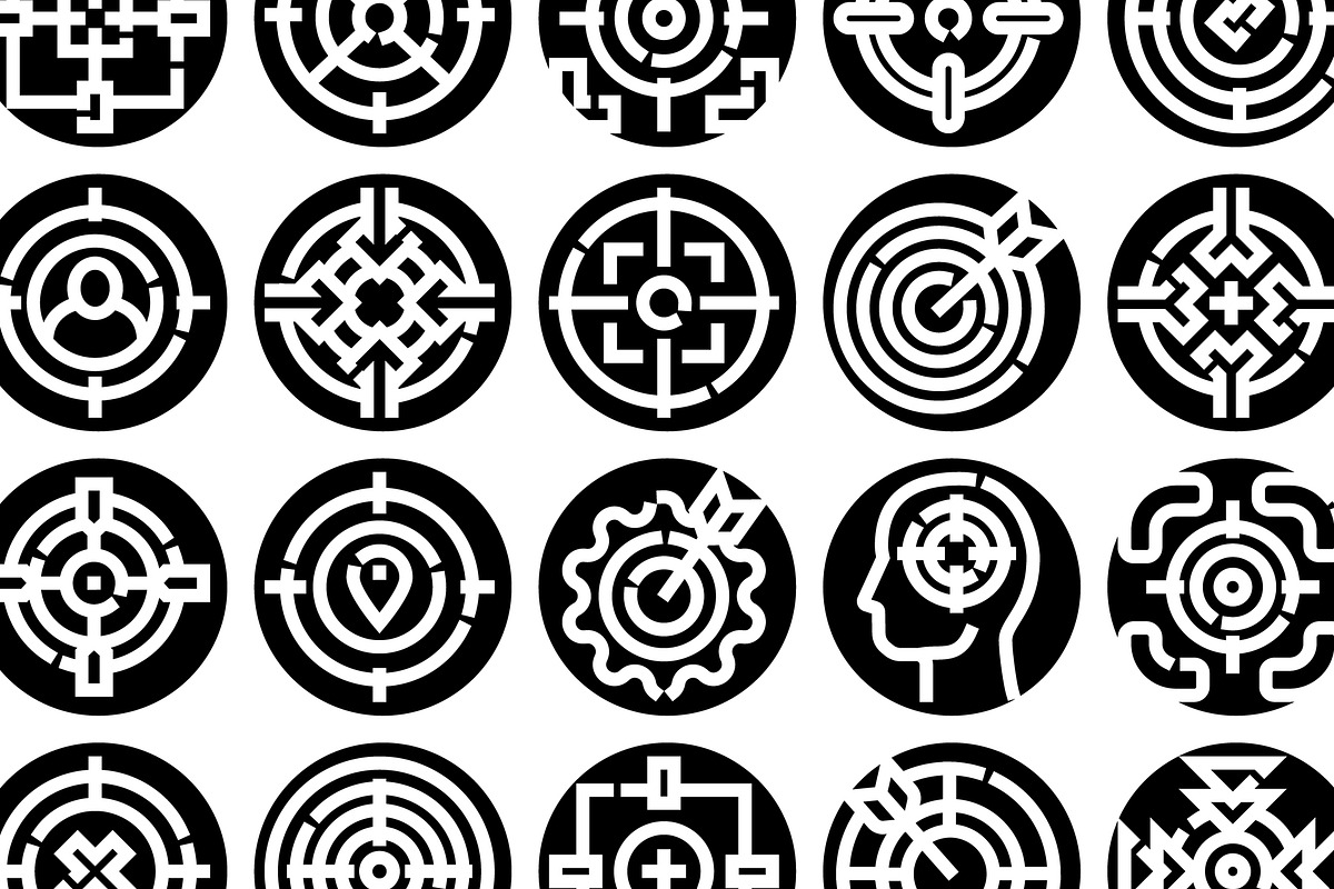 Target goals icons set aiming focus, an Object Graphic by pikepicture (Photo 3 of 3)