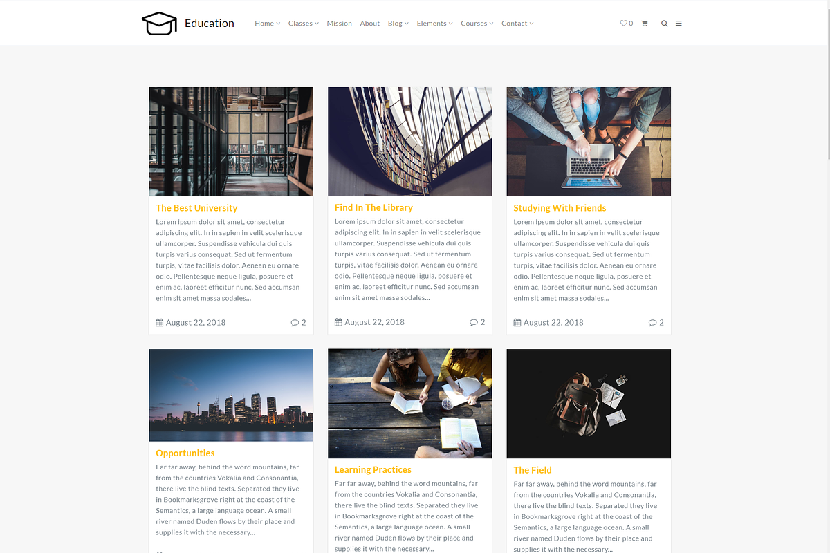 Education & Courses WordPress Theme, a WordPress Template by Visualmodo (Photo 21 of 41)