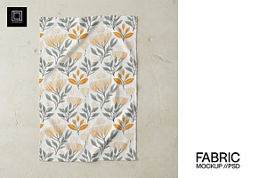 Cotton Tea Towel Mockup (PSD), a Household Mockup by 1001 mockups