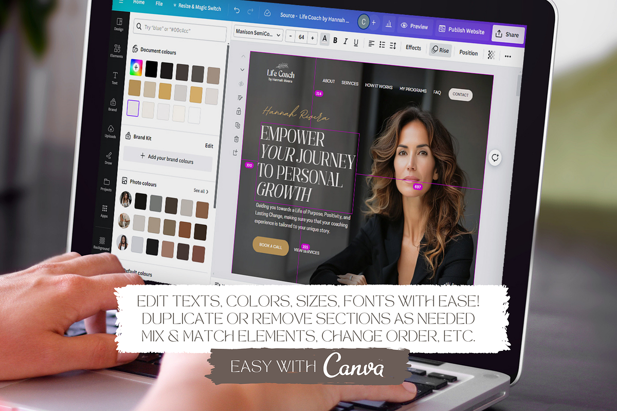 Coaching Website Template Canva Site, a Landing Page Template by vectorocean (Photo 8 of 11)