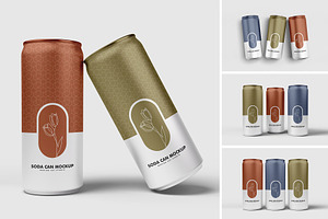 Realistic Soda Can Mockup PSD, a Cups & Container Mockup by MA-KING_ART