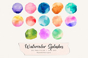Colorful Watercolor Splashes, a Decorative Illustration by PeDe Designs (Thumbnail 3 of 3)