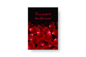 Pattern with rose petals