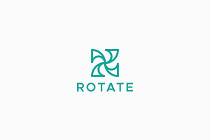 Rotate Logo Abstract Letter R Symbol, a Branding & Logo Template by Signatoro
