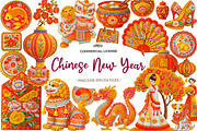Chinese New Year Clipart, an Illustration by CreationArt (Thumbnail 1 of 6)