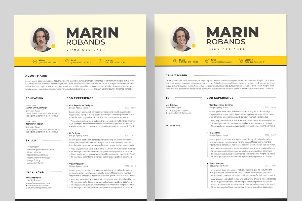 Clean Resume Template | Word & Canva preview 2