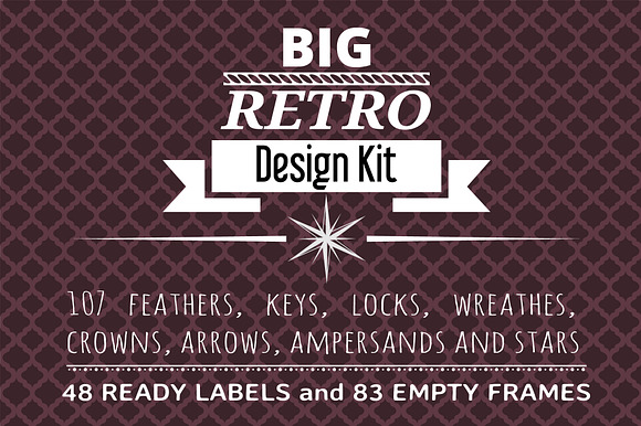 Big retro design kit preview 6