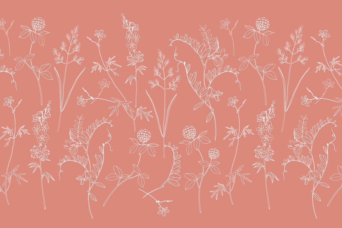 Delicate Herbarium Seamless Patterns, a Pattern Graphic by Maria Budarkiewicz (Photo 4 of 22)