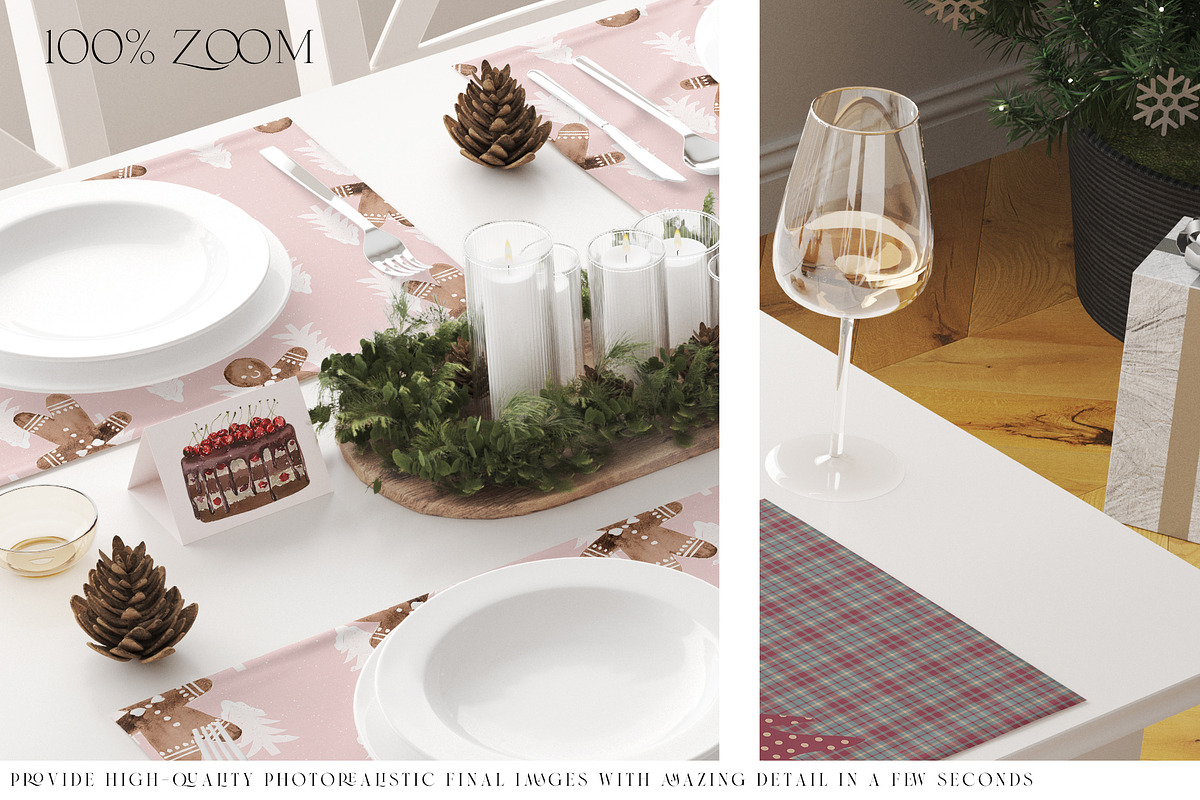 Christmas Placemat Mockups, a Product Mockup by mock-ups (Photo 5 of 13)