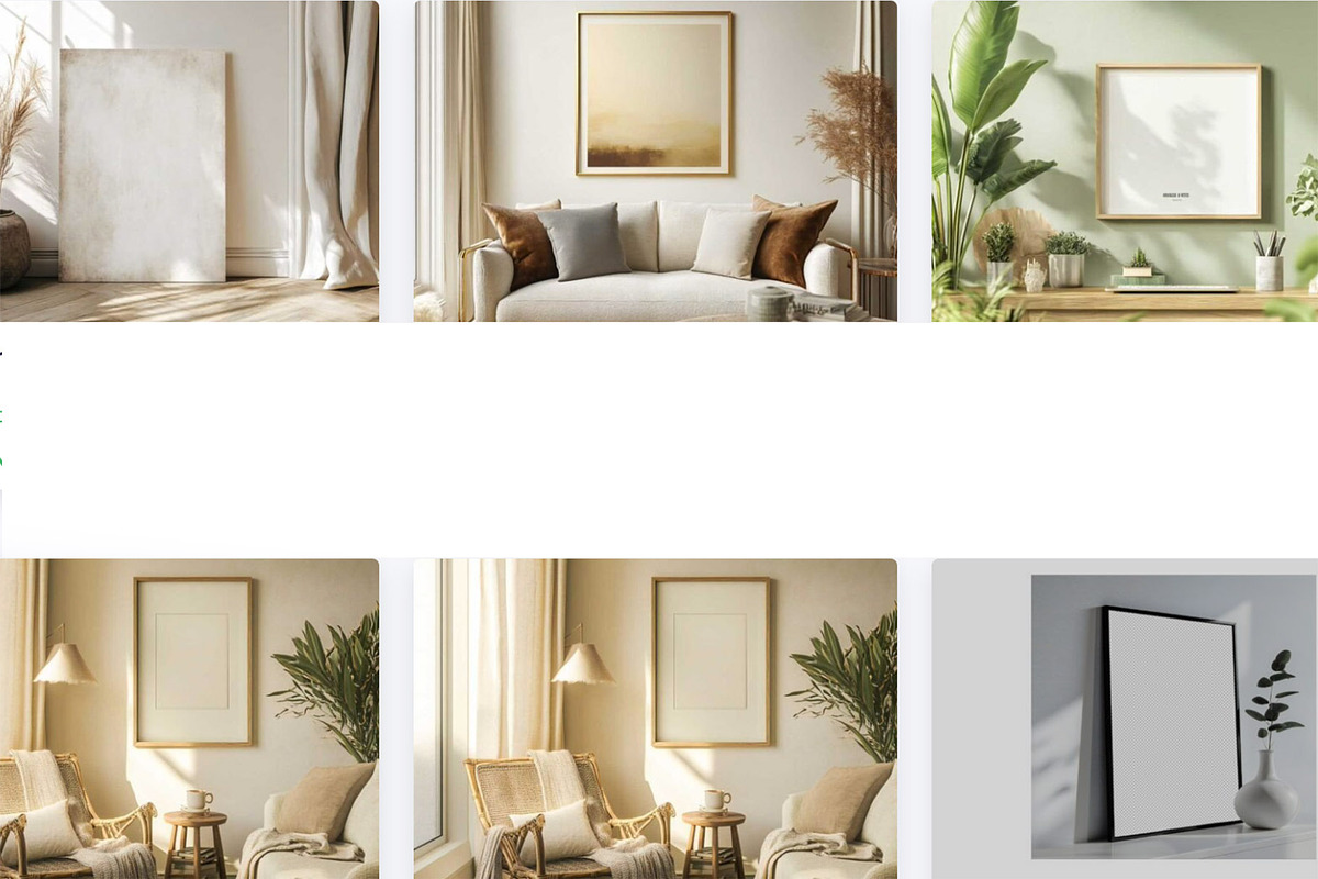 Blank Poster Frame Interior Mockup, a Mockup by VetalStock (Photo 3 of 3)