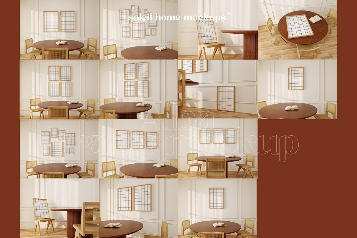 ALBA | Classy Dining Room Mockup Set, a Household Mockup by SoleilHomeMockups (Photo 11 of 11)
