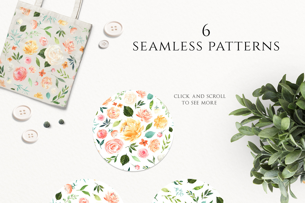 Watercolor Floral Set - Charming, an Illustration by Pixavics (Photo 2 of 9)