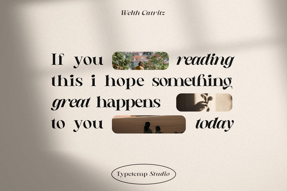 Welth Catritz - Classic Serif, a Serif Font by Typetemp Studio (Photo 3 of 29)