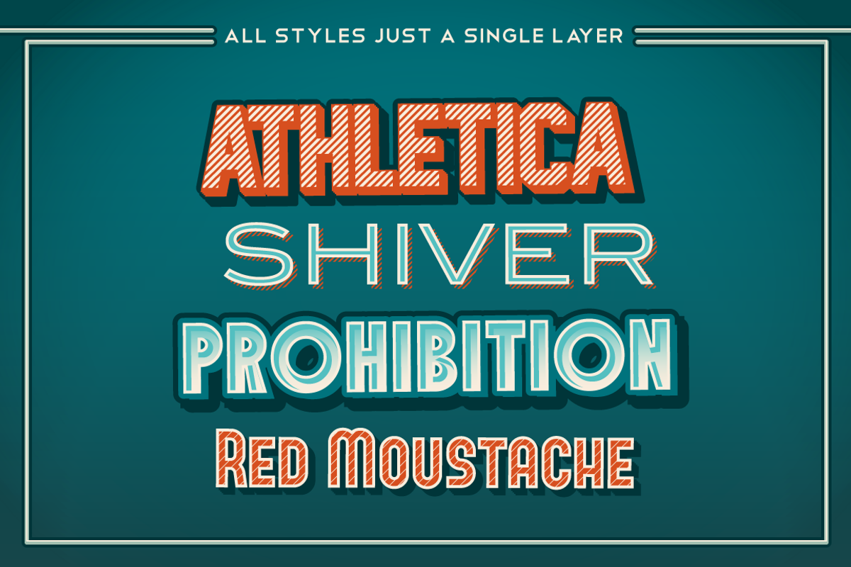3D Vintage Graphic Style Pack, a Brushes & More by Vectricity Designs (Photo 5 of 5)