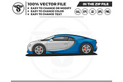 sport car illustration vector, a Transportation Illustration by slLametDesigns (Thumbnail 2 of 5)