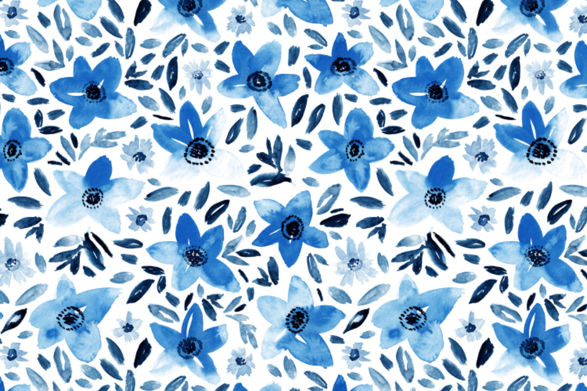 Azure, navy and white, a Pattern Graphic by Anya-D (Photo 2 of 9)