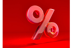 Seasonal sales red background with