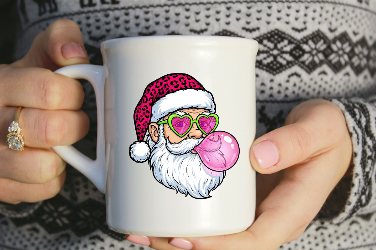 Funny Pink Santa Face Png, an Illustration by Designworld (Photo 4 of 5)