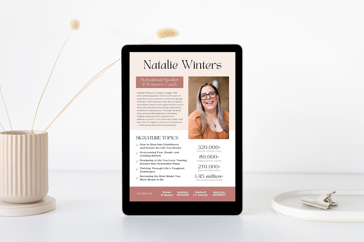 Speaker Sheet Template Canva preview 6