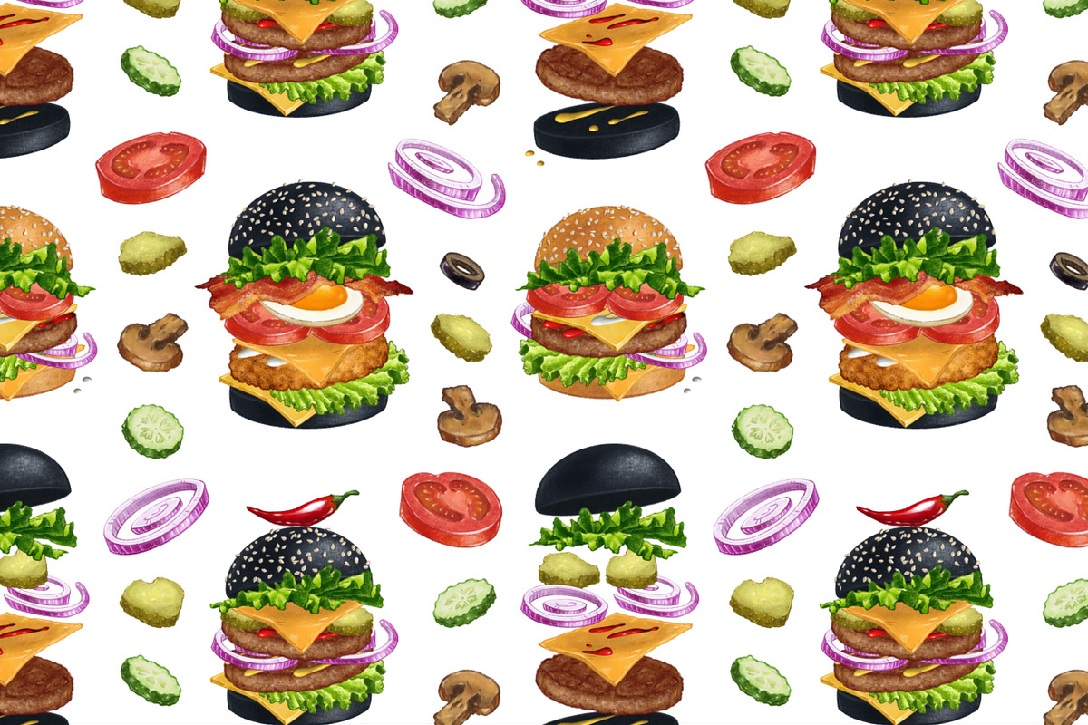 Burger Creator, a Decorative Illustration by Margo Miller (Photo 13 of 31)