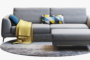 Fargo Sofa With Rug 3d Model