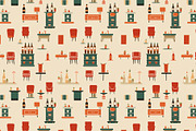 Vintage pattern restaurant, a Pattern Graphic by AlexandraTret (Thumbnail 2 of 3)