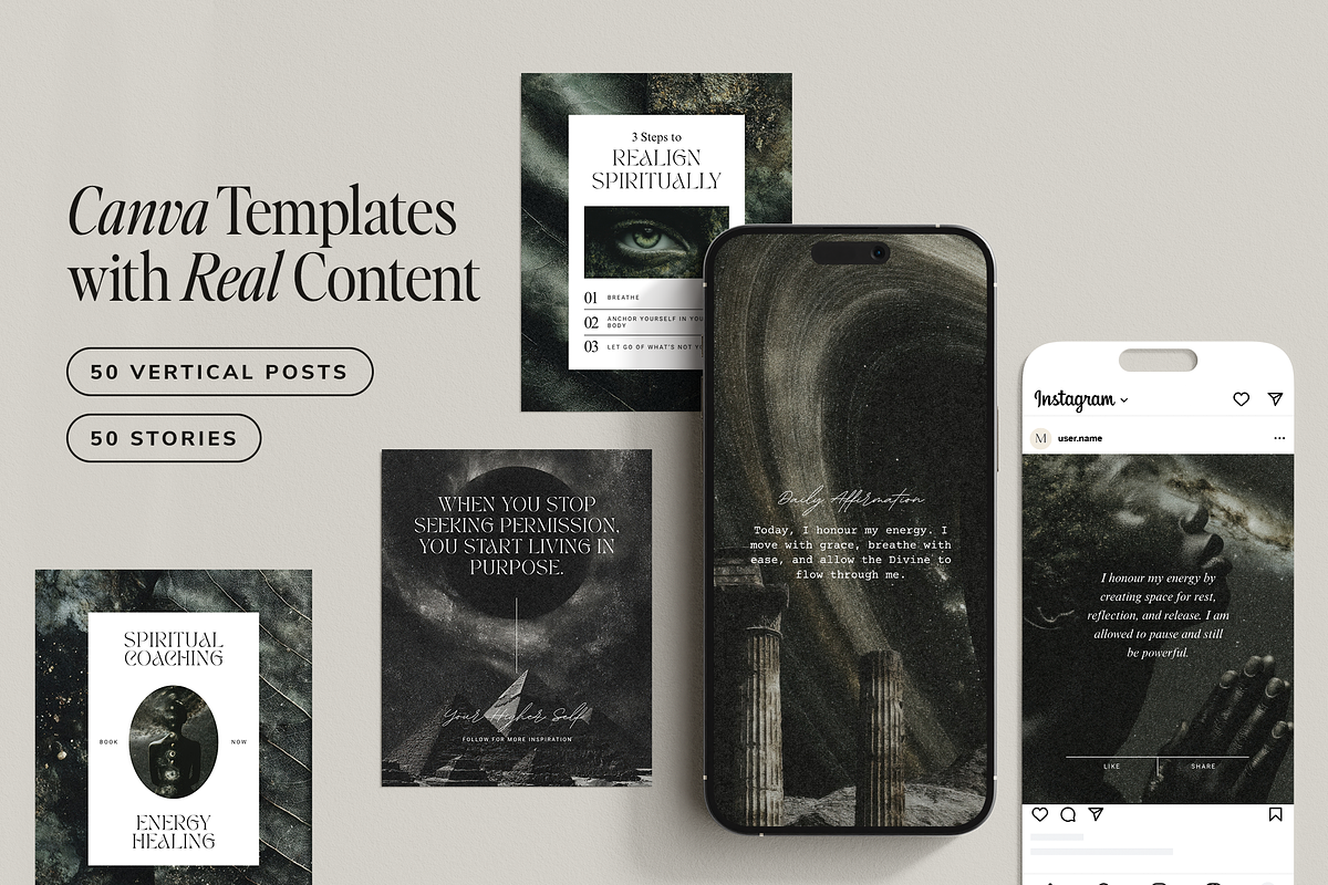 Mystical Instagram Template Bundle, a Social Media Template by Studio Loire (Photo 2 of 10)