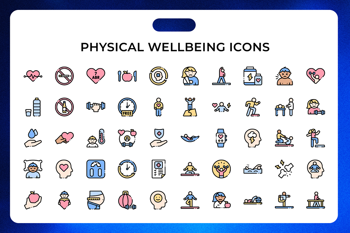 Physical Wellbeing Icons, an Icon by Wencory