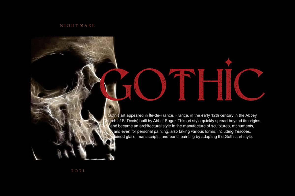Nightmare Gothic Font Free Downloadv - UIFreebies