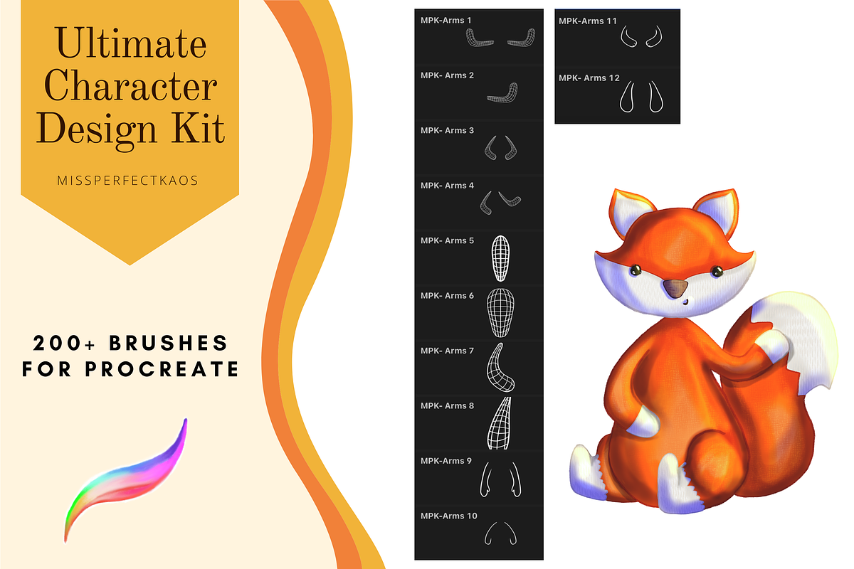 Character Design-Procreate Brushes, a Brush Add-On by MissPerfectKaos (Photo 15 of 16)